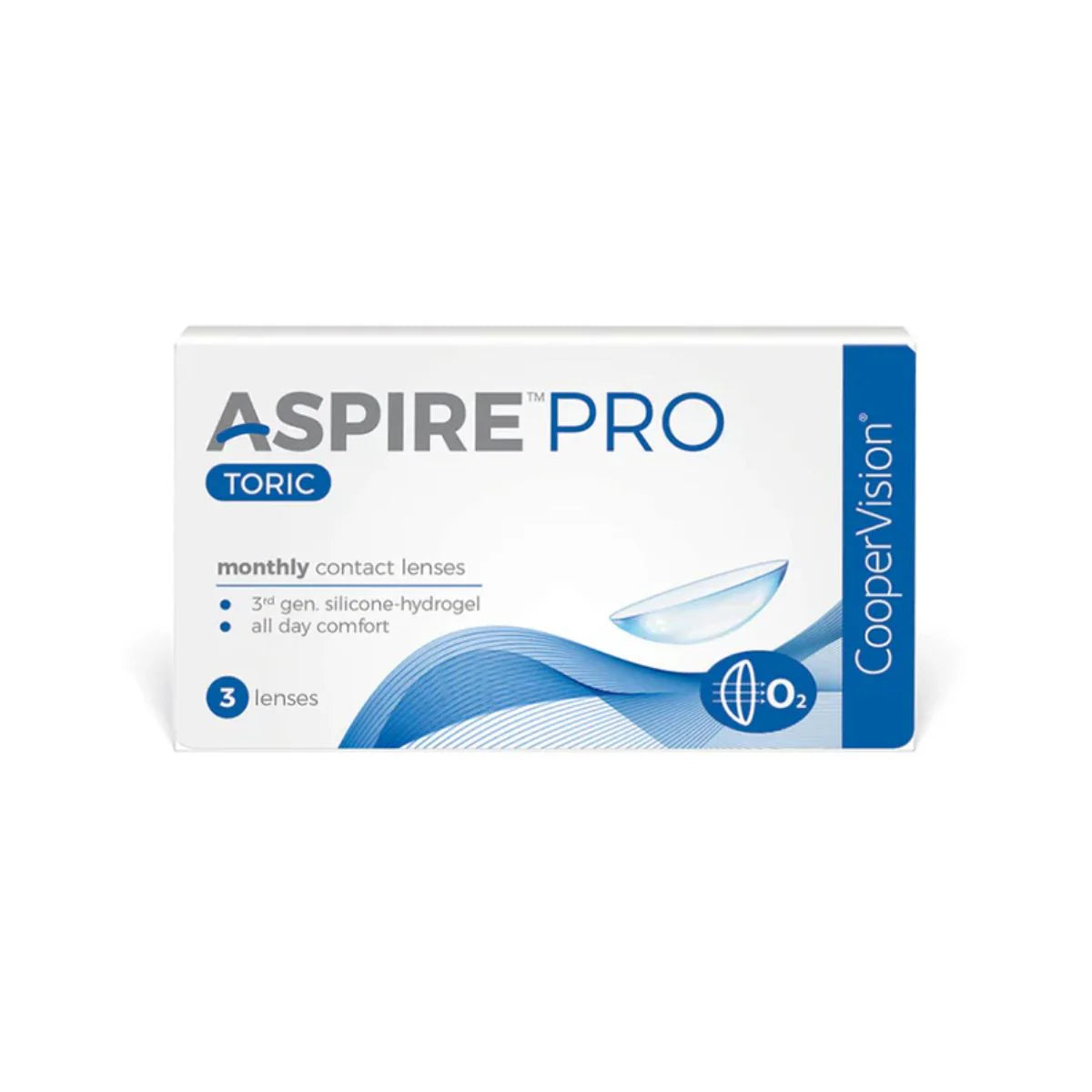 Aspire Pro Toric Monthly Disposable (3 Lens Pack) by Cooper Vision